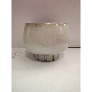 Vintage FRANKOMA  Planter Cogwheel 235  Mid Century Prairie Green Pedestal